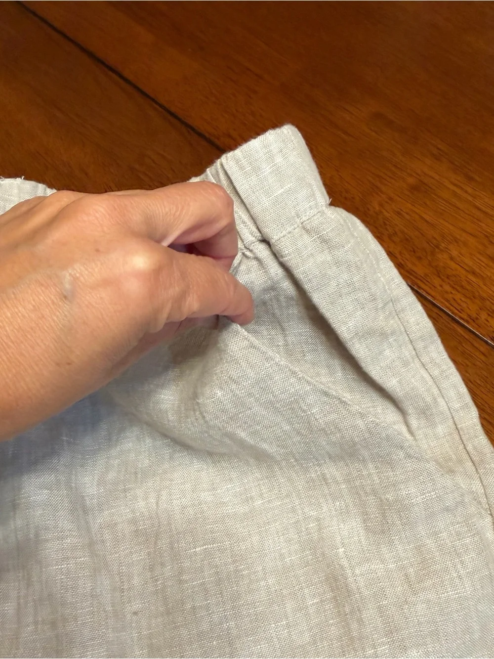 Quince 100% European Linen Cropped Pants Flax Medium Lagenlook Coastal Casual